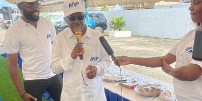 Ghislain Ruffin Etoughet Nzuet, ADG de l'AGP, lors de son mot de circonstance.
